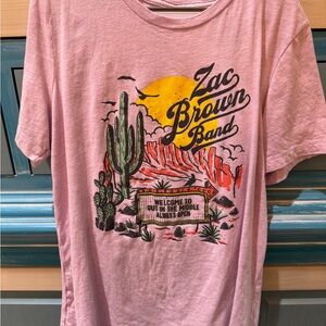 Zac Brown Band Pink Graphic T-Shirt